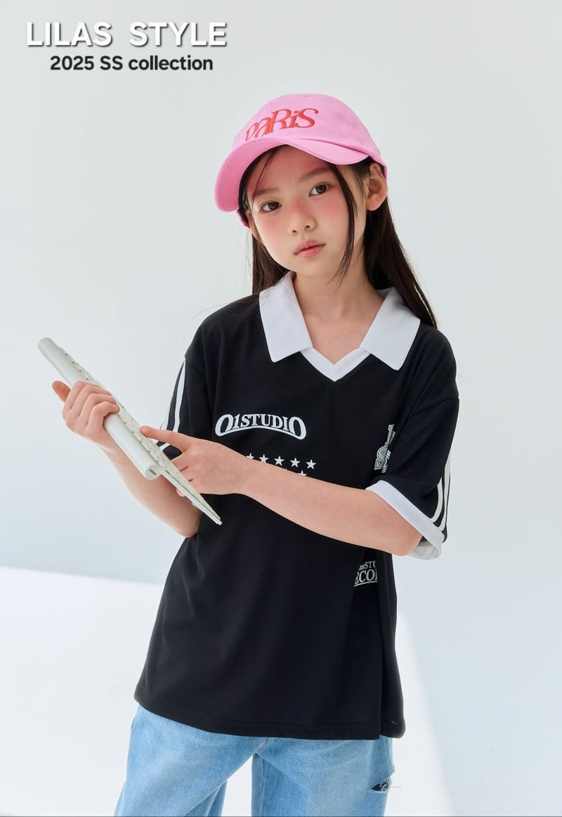 Lilas - Korean Children Fashion - #kidzfashiontrend - Collar Long Tee - 3