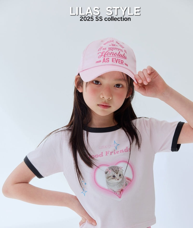 Lilas - Korean Children Fashion - #littlefashionista - Heart Cat Tee - 6