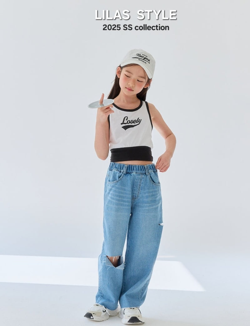 Lilas - Korean Children Fashion - #littlefashionista - Raglan So Hot Sleeveless Tee - 2