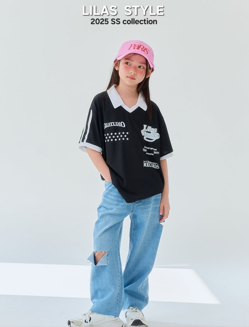 Lilas - Korean Children Fashion - #magicofchildhood - Collar Long Tee - 6