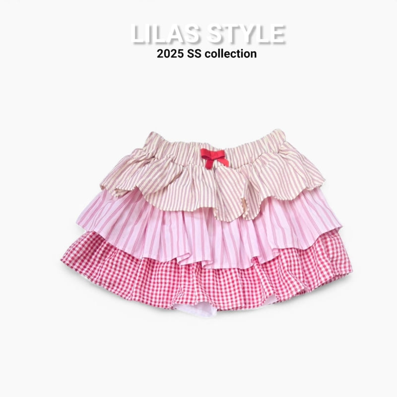 Lilas - Korean Children Fashion - #minifashionista - Triple Check Skirt - 5