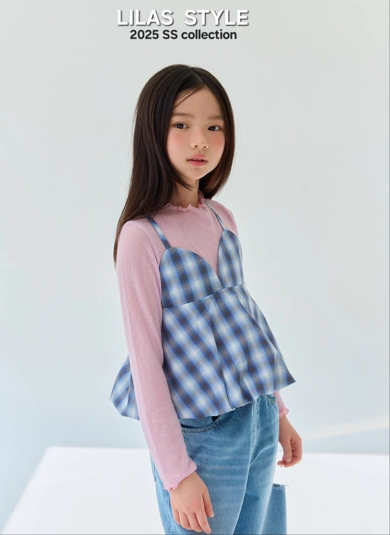 Lilas - Korean Children Fashion - #stylishchildhood - Cooling Ribbed Tee - 5