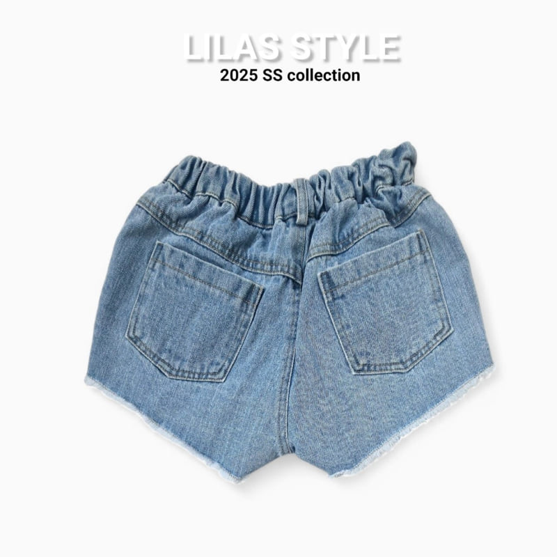 Lilas - Korean Children Fashion - #stylishchildhood - Unique Blue Short Pants - 12