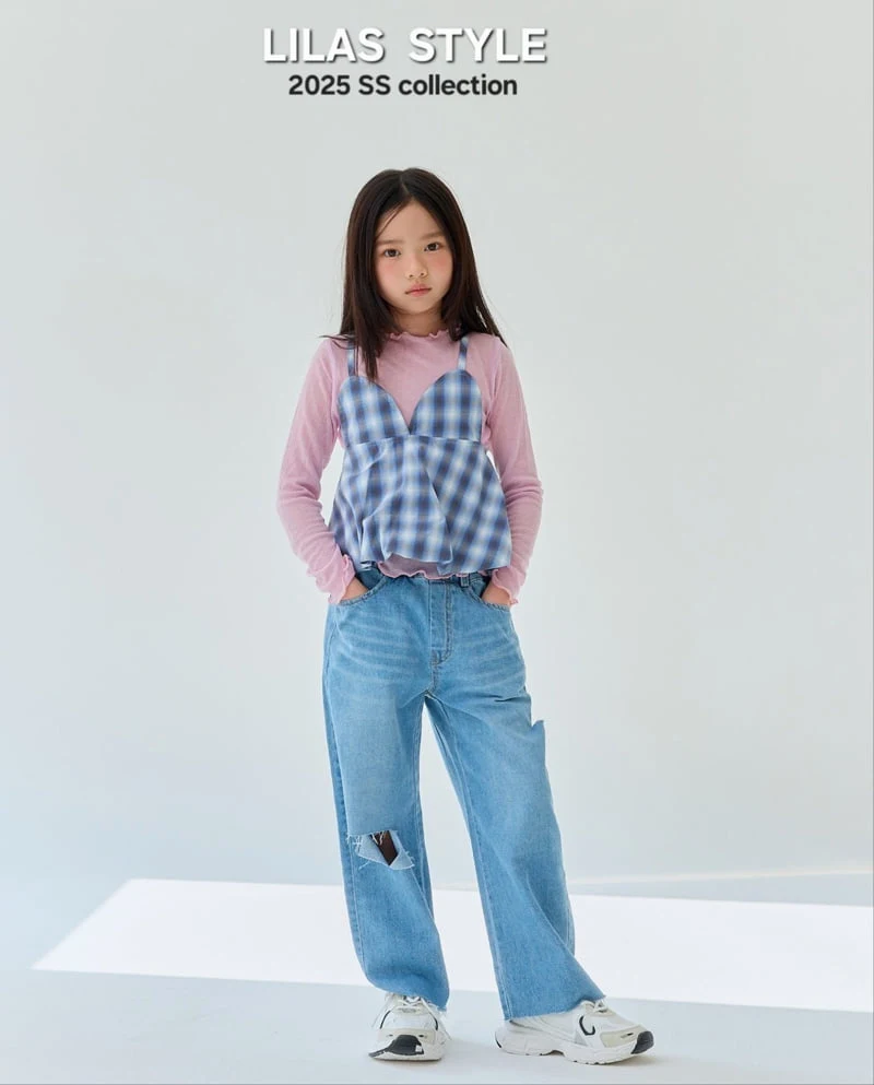 Lilas - Korean Children Fashion - #todddlerfashion - Cooling Ribbed Tee - 3