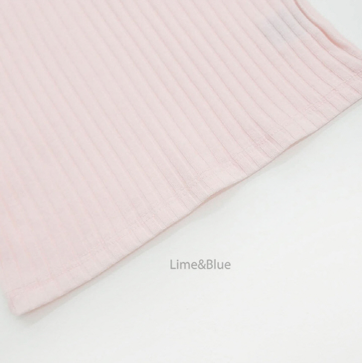 Lime & Blue - Korean Baby Fashion - #babyoutfit - Modal Button Rib Top Bottom Set - 7