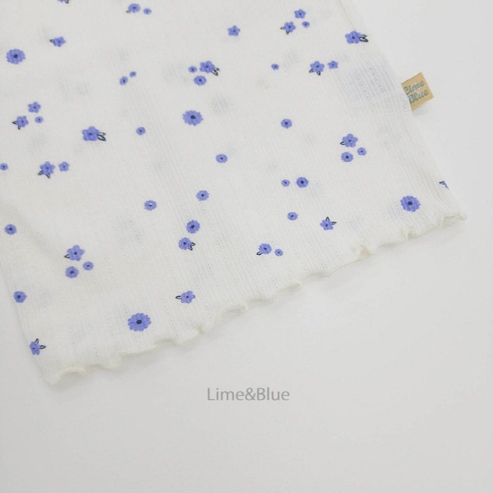 Lime & Blue - Korean Baby Fashion - #babyoutfit - Momo Blooming Top Bottom Set - 6