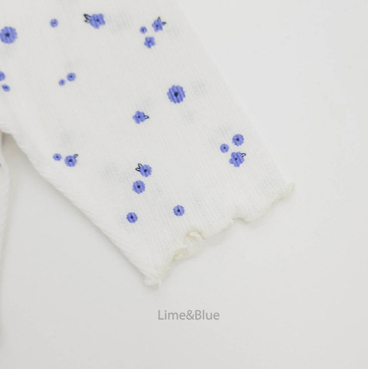Lime & Blue - Korean Baby Fashion - #babywear - Momo Blooming Top Bottom Set - 8