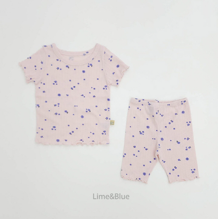 Lime & Blue - Korean Baby Fashion - #onlinebabyshop - Momo Blooming Top Bottom Set - 10