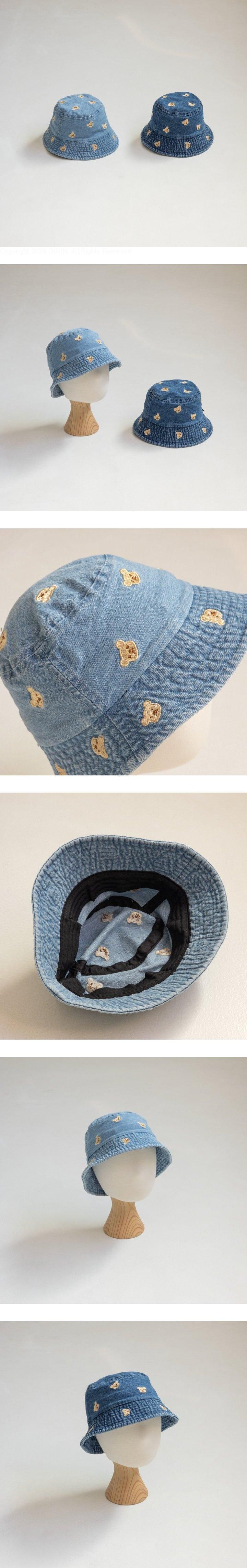 Little Hat - Korean Baby Fashion - #babylifestyle - Blue Bear Pattern Bucket Hat