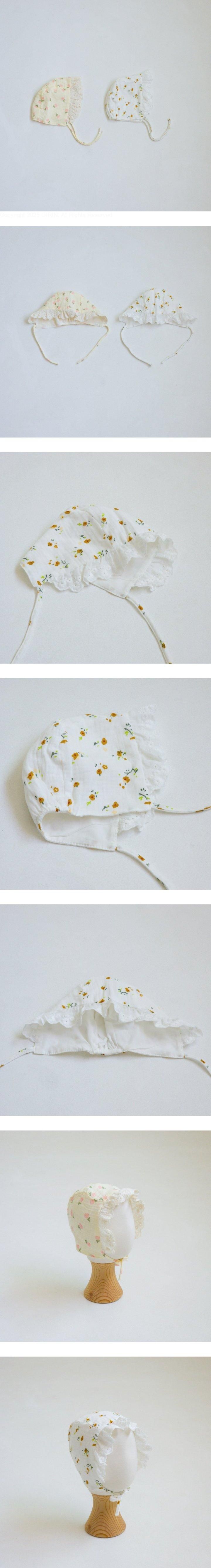 Little Hat - Korean Baby Fashion - #babywear - Flower Frill Bonnet