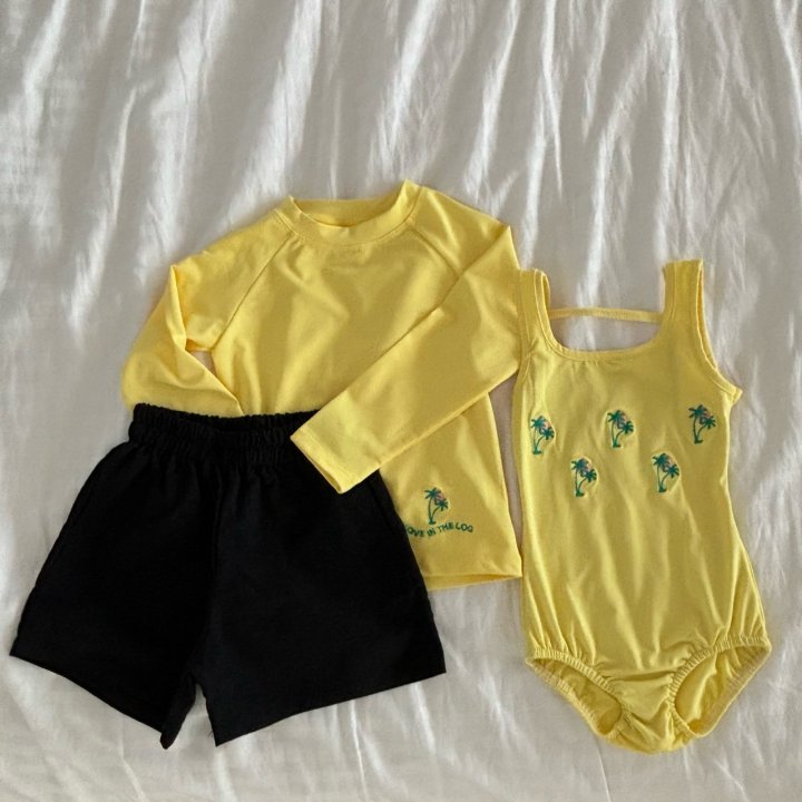 Log101 - Korean Children Fashion - #toddlerclothing - Palm Tree Rash Guard