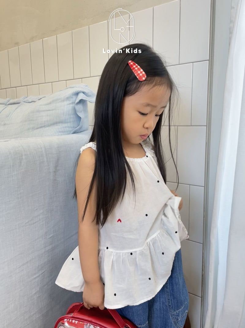 Lovin - Korean Baby Fashion - #babyclothing - Heart Dot Sleeveless Blouse