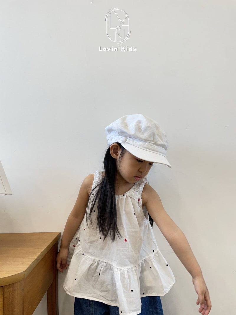 Lovin - Korean Baby Fashion - #babyfever - Heart Dot Sleeveless Blouse - 3