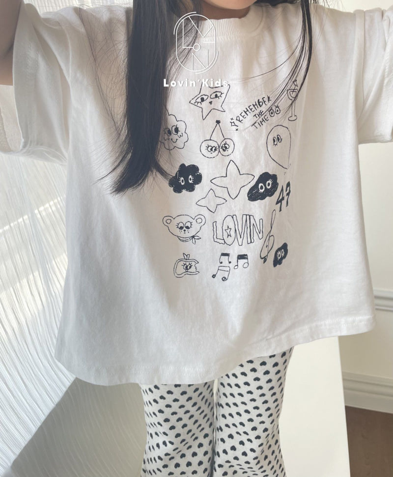 Lovin - Korean Baby Fashion - #babygirlfashion - Drawing Tee - 3
