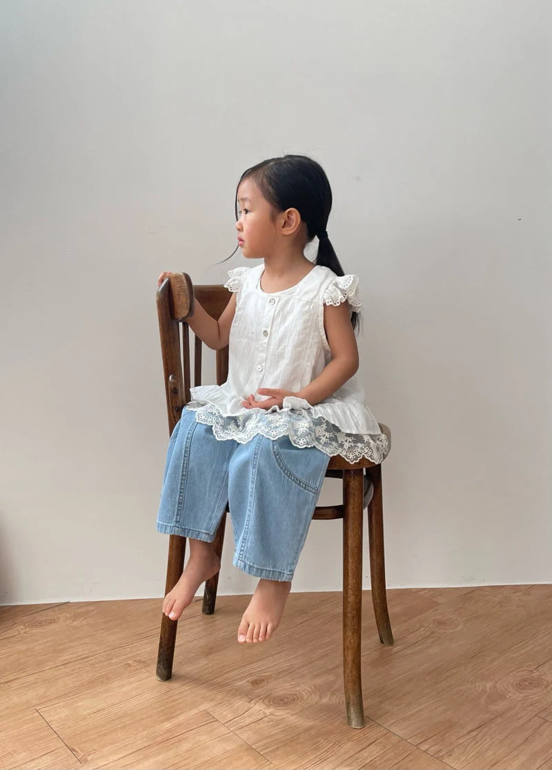 Lovin - Korean Baby Fashion - #babylifestyle - Two Slit Denim Pants - 9