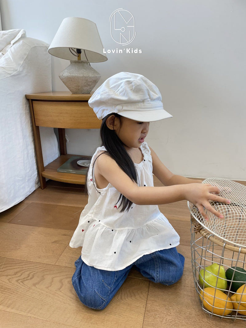Lovin - Korean Baby Fashion - #babylifestyle - Heart Dot Sleeveless Blouse - 5