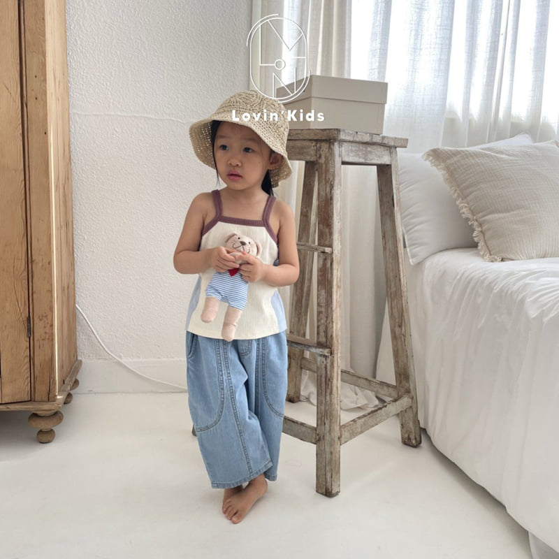 Lovin - Korean Baby Fashion - #babyoninstagram - Two Slit Denim Pants - 10