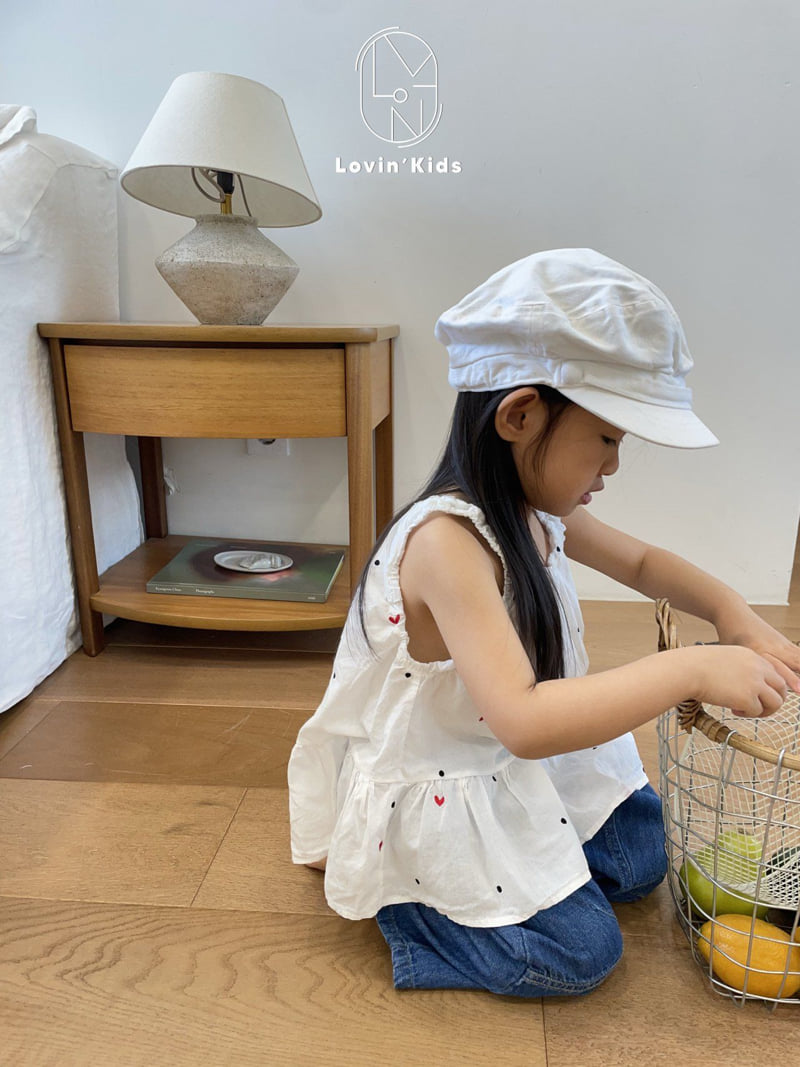 Lovin - Korean Baby Fashion - #babyoninstagram - Heart Dot Sleeveless Blouse - 6