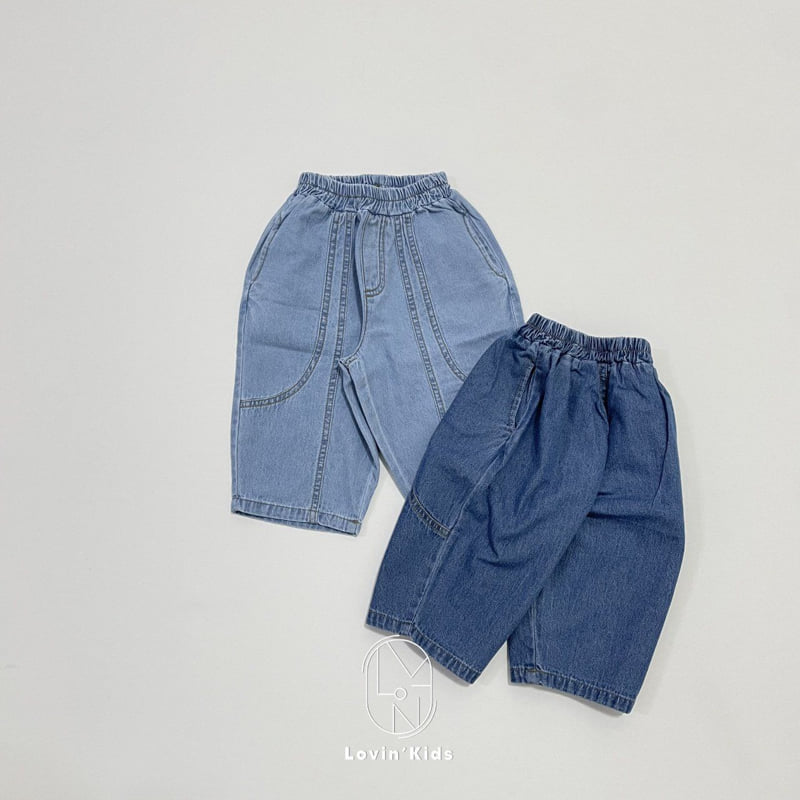 Lovin - Korean Baby Fashion - #babyoutfit - Two Slit Denim Pants - 12
