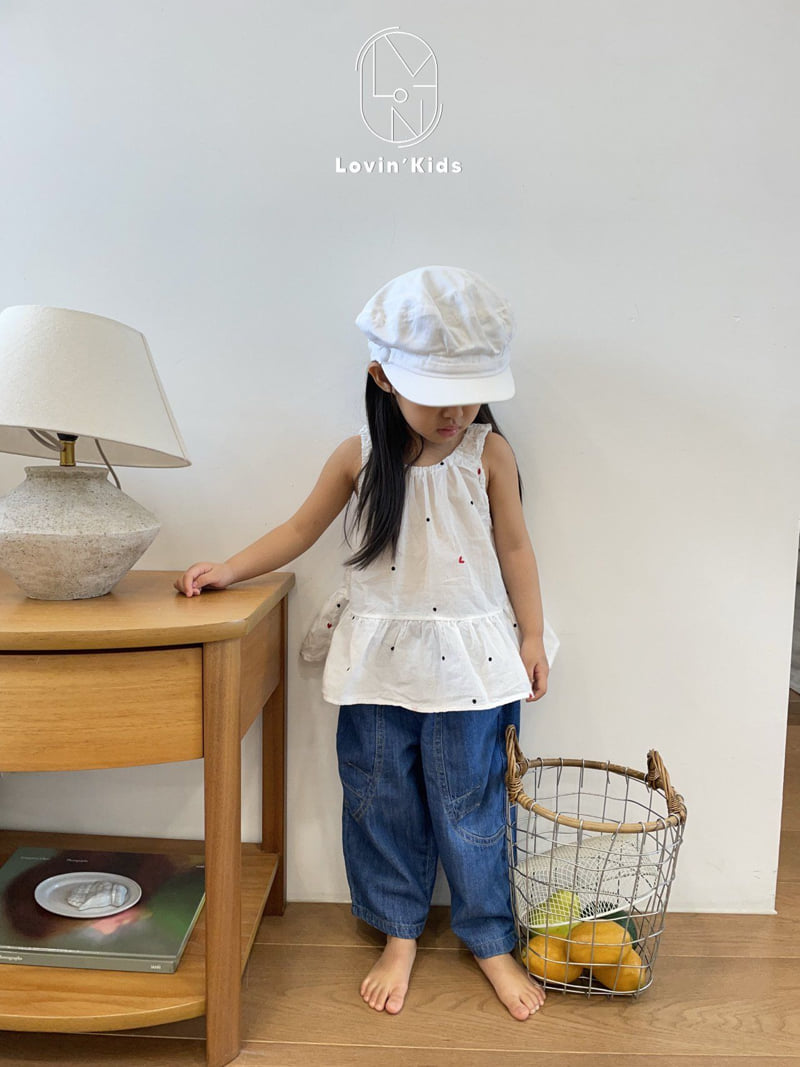 Lovin - Korean Baby Fashion - #babyoutfit - Heart Dot Sleeveless Blouse - 9