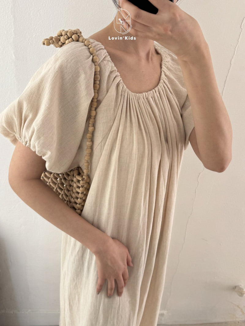 Lovin - Korean Women Fashion - #momslook - Oatmeal Mom One-piece - 5