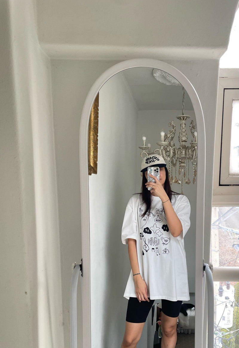 Lovin - Korean Women Fashion - #pursuepretty - Drawing Mom Tee