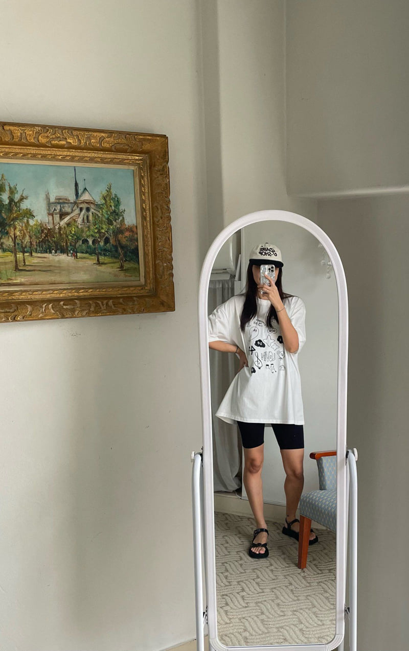 Lovin - Korean Women Fashion - #restrostyle - Drawing Mom Tee - 2