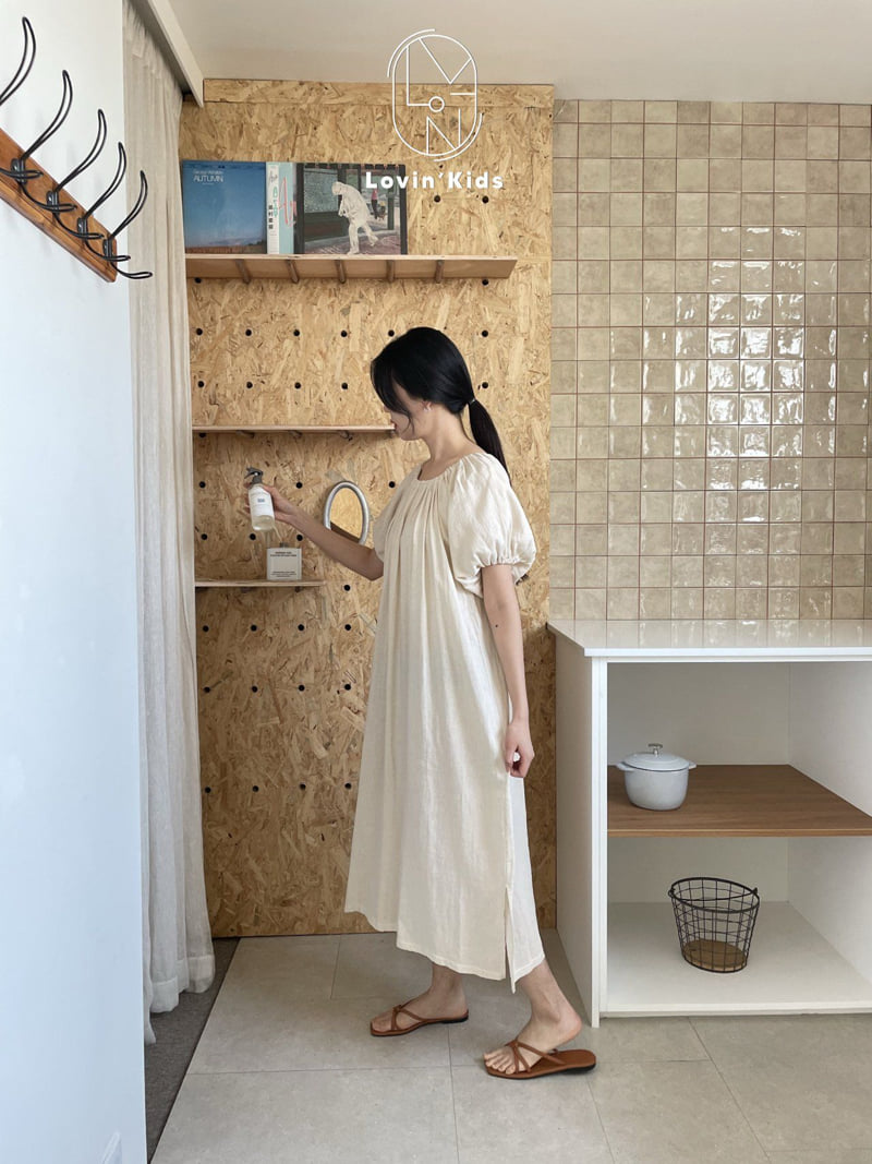 Lovin - Korean Women Fashion - #romanticstyle - Oatmeal Mom One-piece