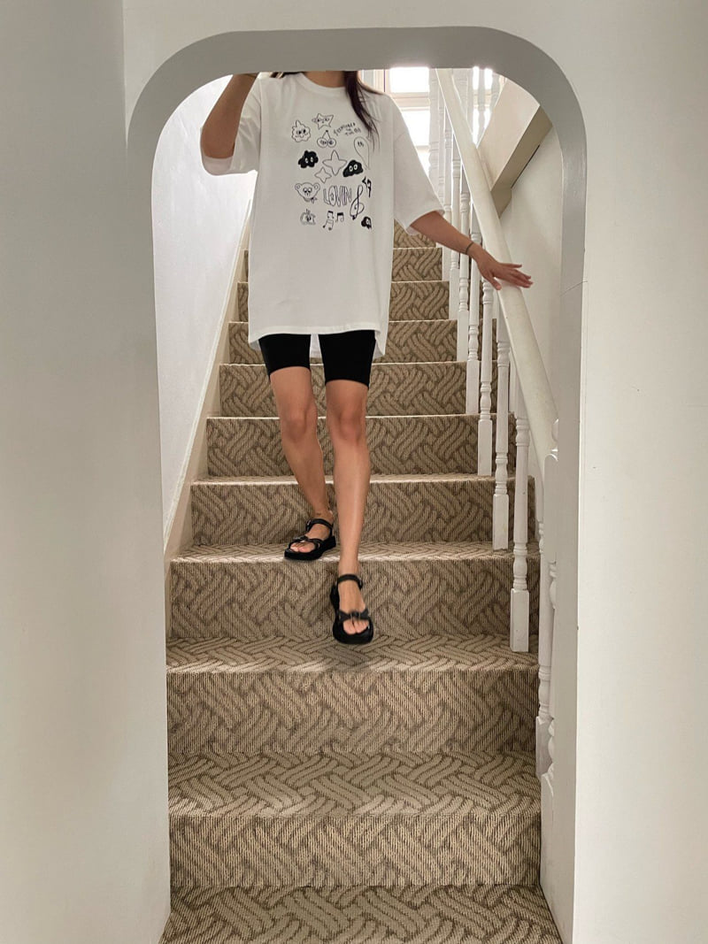 Lovin - Korean Women Fashion - #romanticstyle - Drawing Mom Tee - 4
