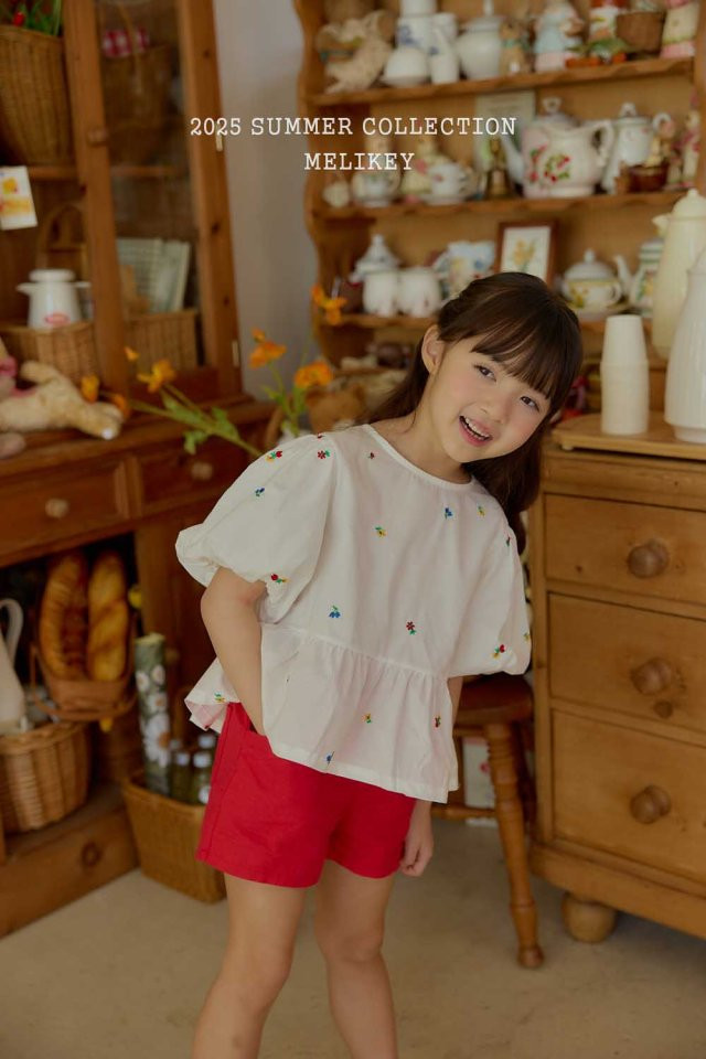 Melikey - Korean Children Fashion - #Kfashion4kids - Flower Puff Blouse - 12