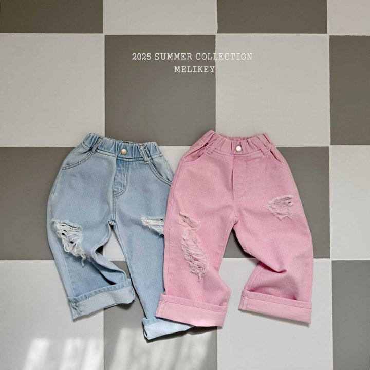 Melikey - Korean Children Fashion - #Kfashion4kids - Destroyed Jeans