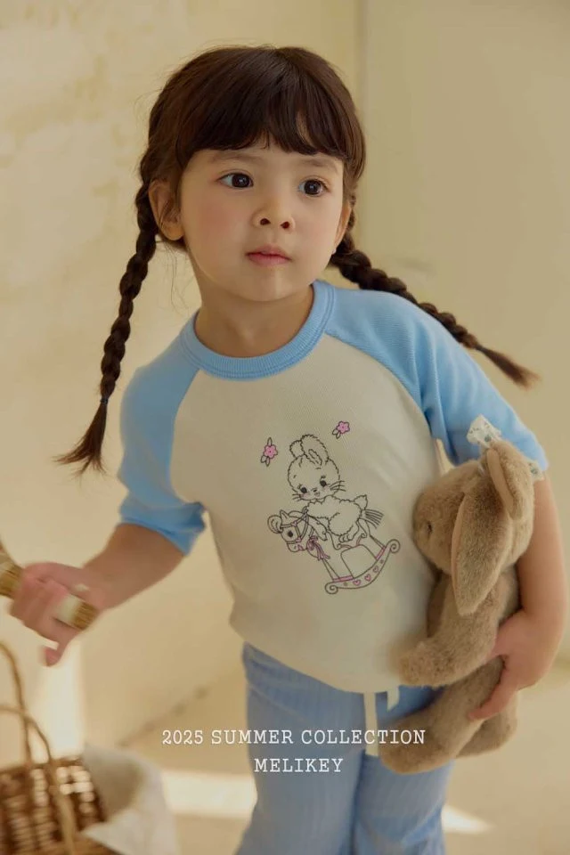 Melikey - Korean Children Fashion - #Kfashion4kids - Rabbit Raglan Tee - 6
