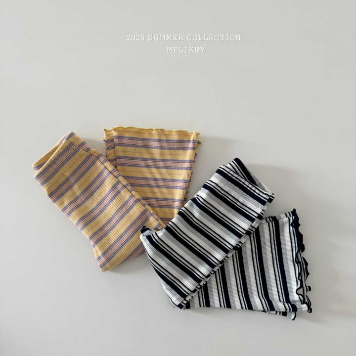 Melikey - Korean Children Fashion - #childofig - Color Stripe Bootcut Pants - 12
