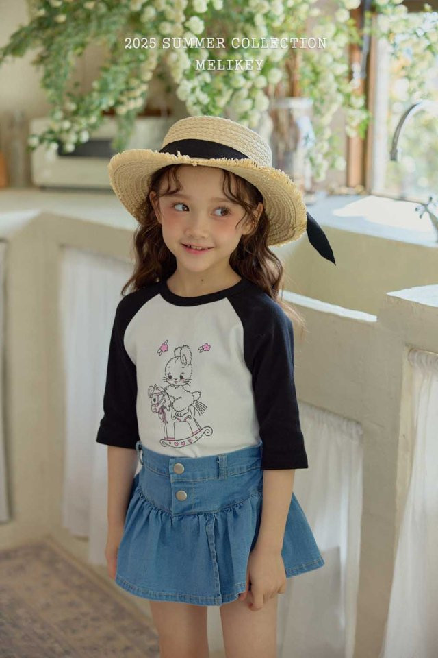 Melikey - Korean Children Fashion - #childofig - Rabbit Raglan Tee - 12