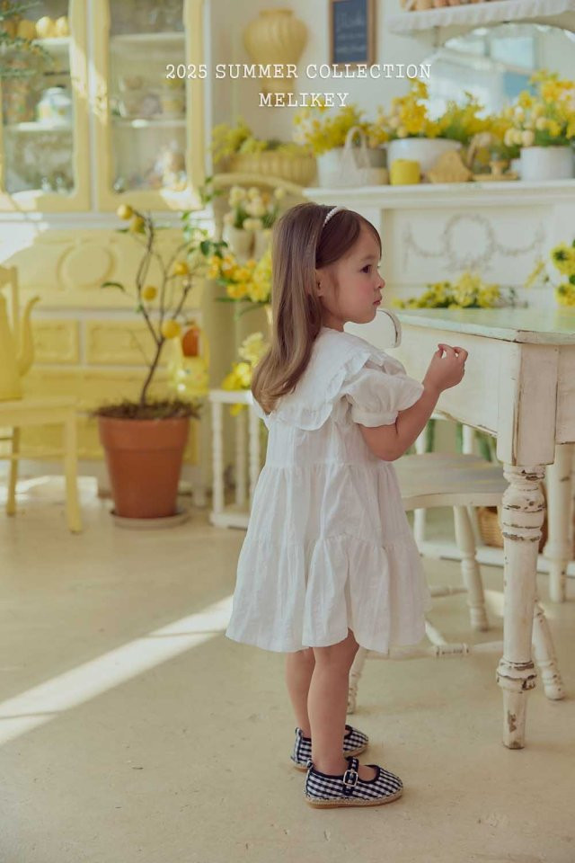 Melikey - Korean Children Fashion - #childrensboutique - Sweet Collar One-piece - 7