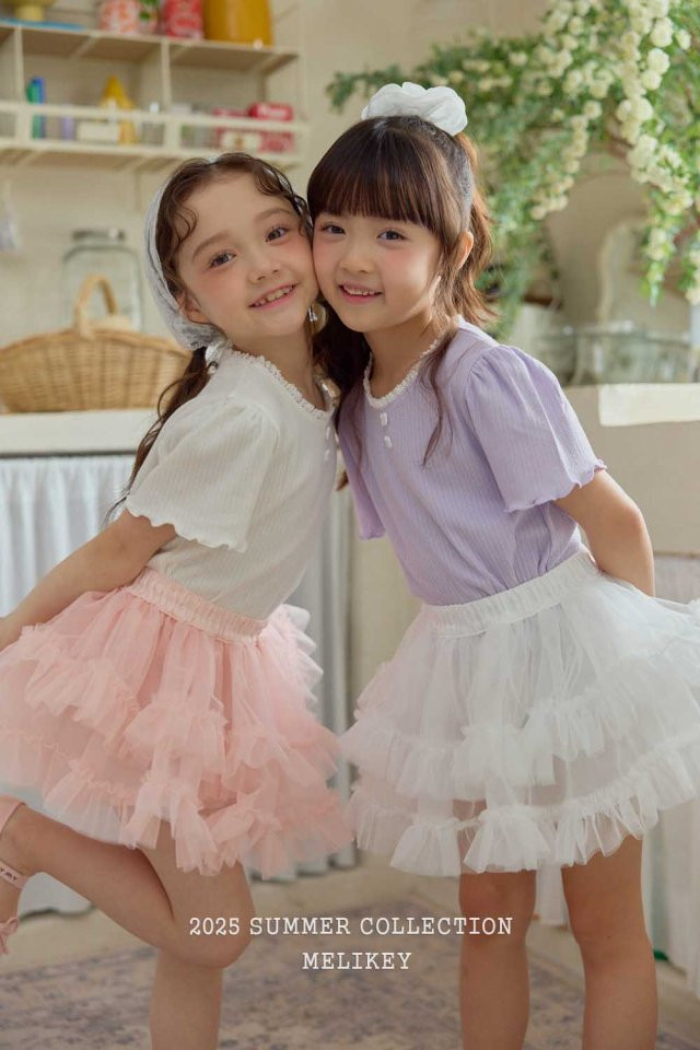 Melikey - Korean Children Fashion - #childrensboutique - Cancan Frill Sha Skirt - 3