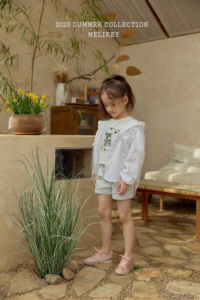 Melikey - Korean Children Fashion - #childrensboutique - Stripe Ribbon Shorts - 11