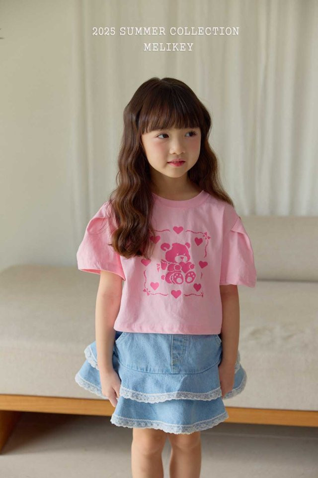 Melikey - Korean Children Fashion - #designkidswear - Bear Puff Tee - 7