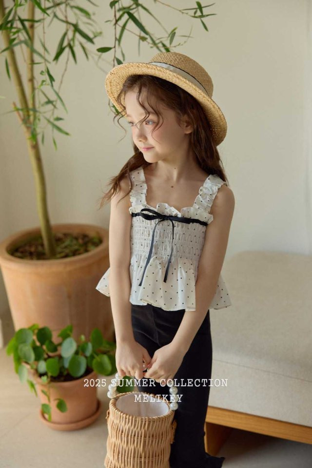 Melikey - Korean Children Fashion - #designkidswear - Jenny Ribbon Sleeveless Blouse - 12