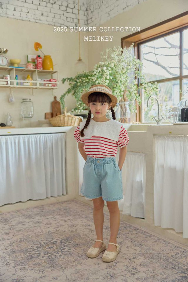 Melikey - Korean Children Fashion - #discoveringself - Heart Denim Shorts - 5
