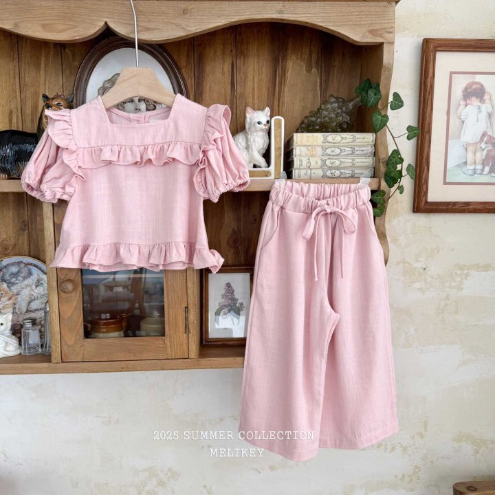 Melikey - Korean Children Fashion - #discoveringself - Frill Linen Set