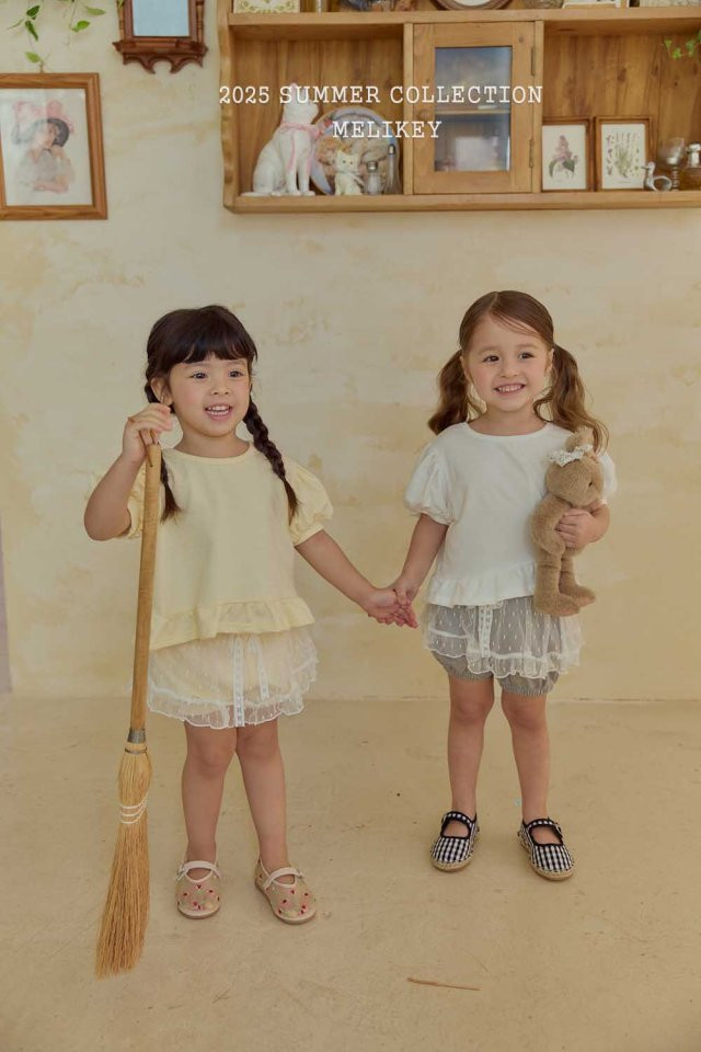 Melikey - Korean Children Fashion - #designkidswear - Lulu Frill Ribbon Tee - 4