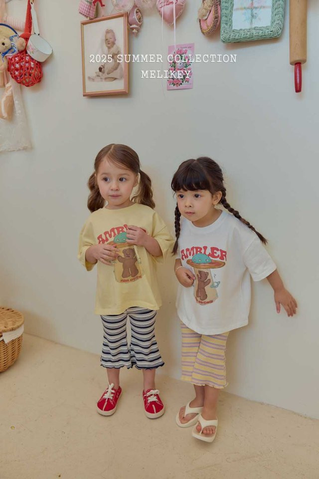 Melikey - Korean Children Fashion - #fashionkids - Color Stripe Bootcut Pants - 3
