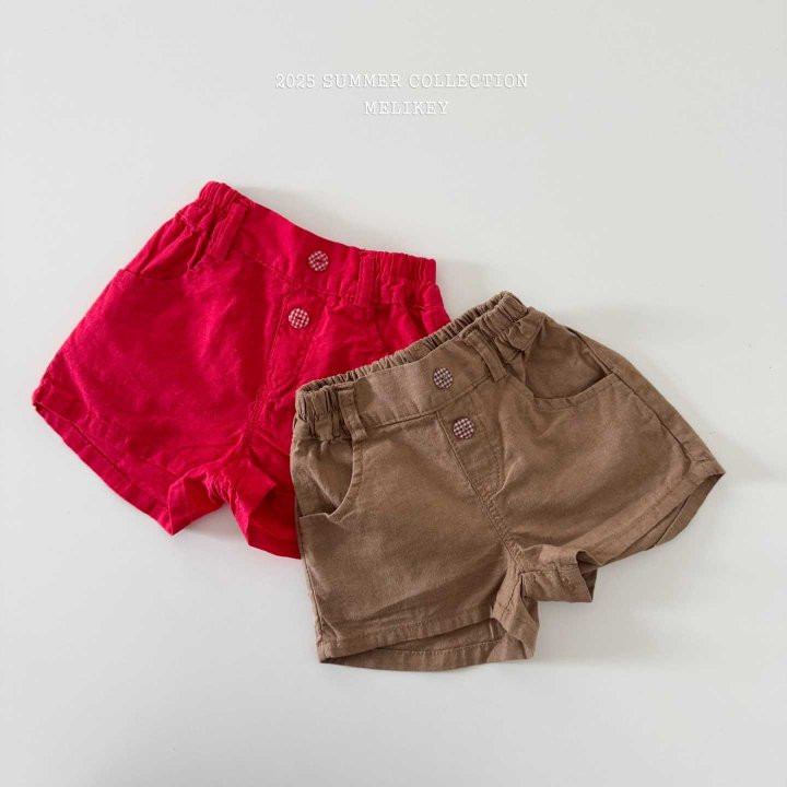 Melikey - Korean Children Fashion - #fashionkids - Linen Short Shorts