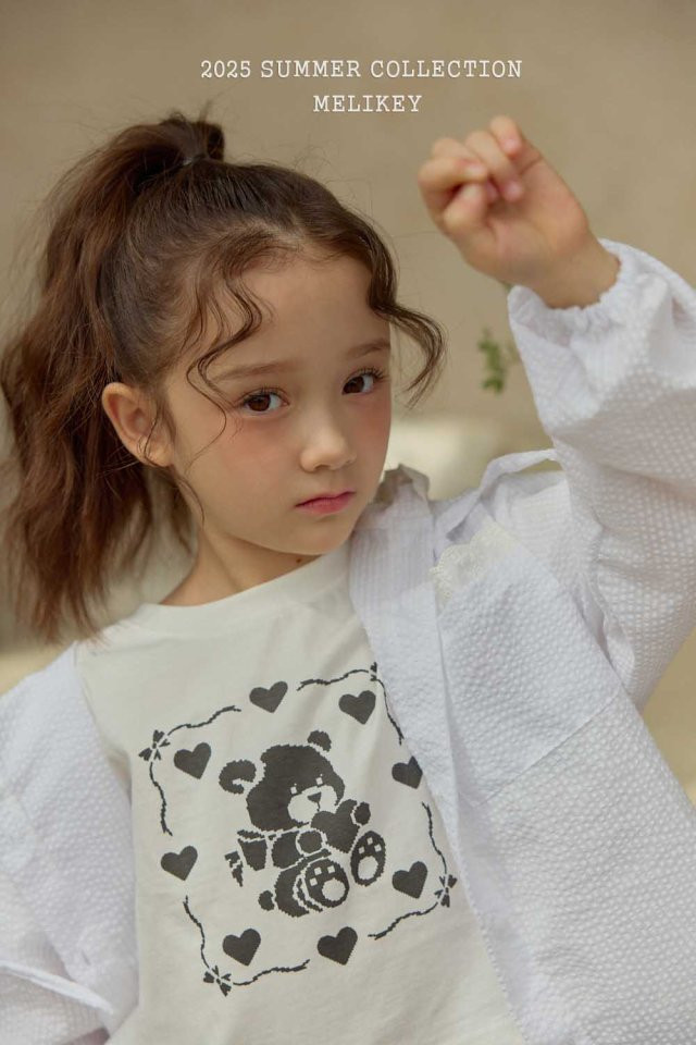 Melikey - Korean Children Fashion - #fashionkids - Bear Puff Tee - 9