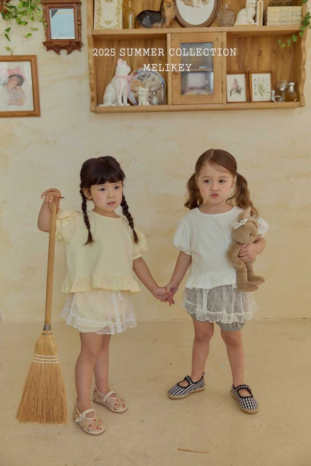 Melikey - Korean Children Fashion - #fashionkids - Lulu Frill Ribbon Tee - 5