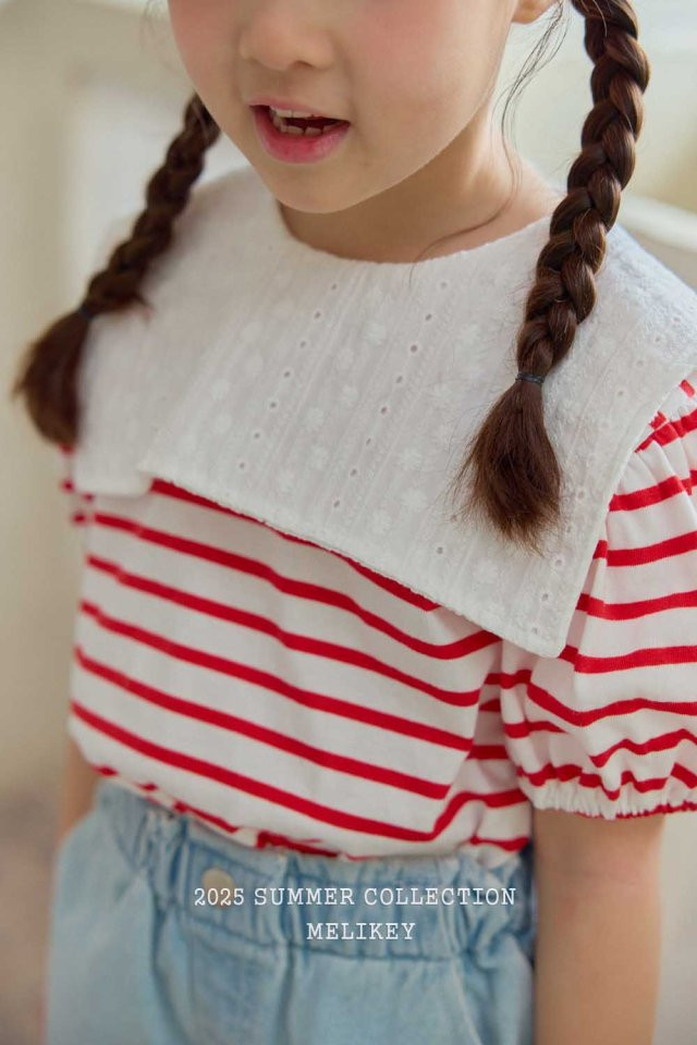 Melikey - Korean Children Fashion - #fashionkids - Marine Puff Tee - 10