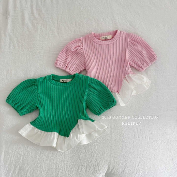 Melikey - Korean Children Fashion - #fashionkids - Frill Puff Tee