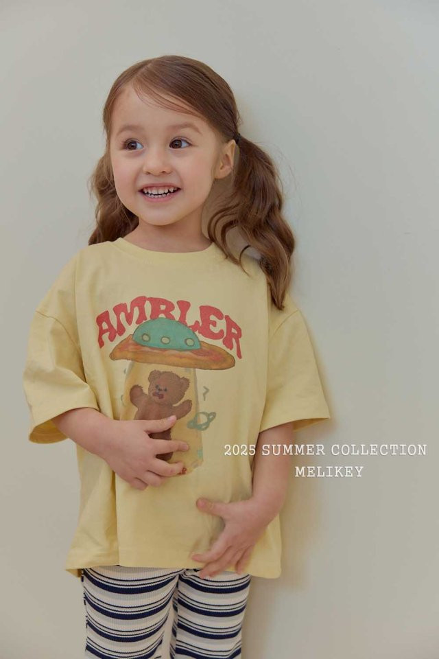 Melikey - Korean Children Fashion - #kidsshorts - Space Bear Tee - 10
