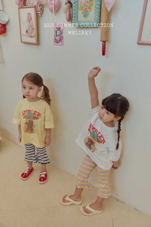 Melikey - Korean Children Fashion - #fashionkids - Color Stripe Bootcut Pants - 4